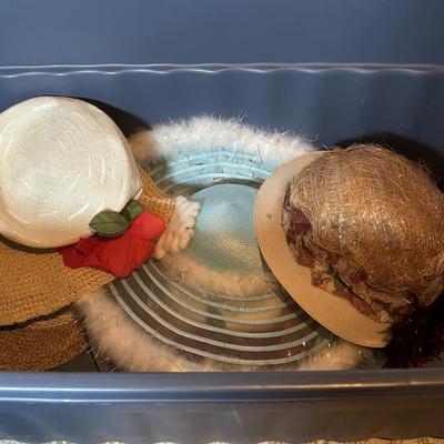 LOT 340: Straw Hat & More Collection: Many Shapes & Styles Great for Stage Props or Playtime