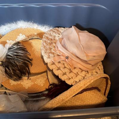 LOT 340: Straw Hat & More Collection: Many Shapes & Styles Great for Stage Props or Playtime