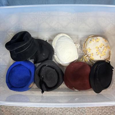 LOT 343: Vintage & Stylish Hats: Great Stage Props! Hat Collecting! Playtime! or Even a Tea Party!