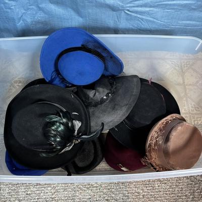 LOT 343: Vintage & Stylish Hats: Great Stage Props! Hat Collecting! Playtime! or Even a Tea Party!