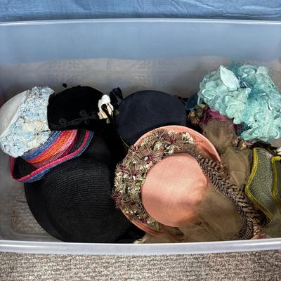 LOT 344: Vintage & Stylish Hats: Great Stage Props! Hat Collecting! Playtime! or Even a Tea Party!