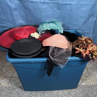 LOT 344: Vintage & Stylish Hats: Great Stage Props! Hat Collecting! Playtime! or Even a Tea Party!