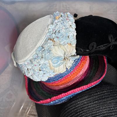 LOT 344: Vintage & Stylish Hats: Great Stage Props! Hat Collecting! Playtime! or Even a Tea Party!