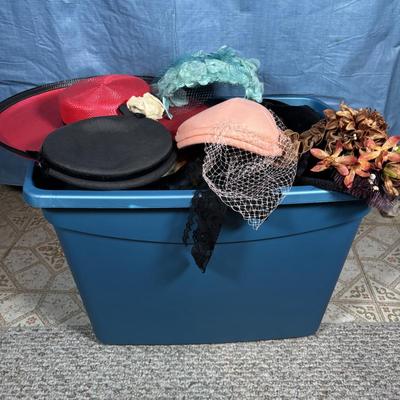 LOT 344: Vintage & Stylish Hats: Great Stage Props! Hat Collecting! Playtime! or Even a Tea Party!