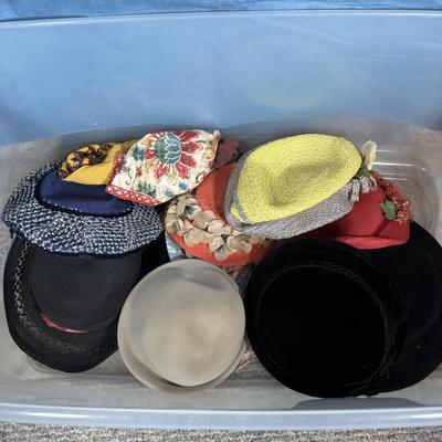 LOT 345: Vintage & Stylish Hats: Great Stage Props! Hat Collecting! Playtime! or Even a Tea Party!