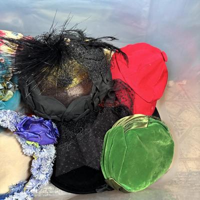 LOT 345: Vintage & Stylish Hats: Great Stage Props! Hat Collecting! Playtime! or Even a Tea Party!