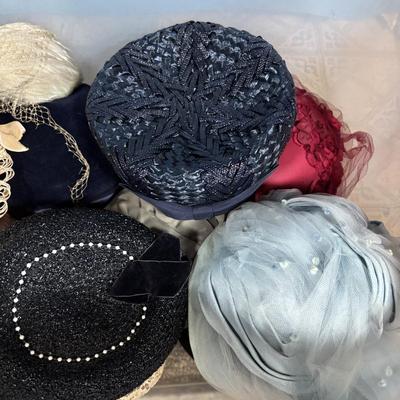 LOT 346: Vintage & Stylish Hats: Great Stage Props! Hat Collecting! Playtime! or Even a Tea Party!