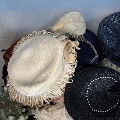 LOT 346: Vintage & Stylish Hats: Great Stage Props! Hat Collecting! Playtime! or Even a Tea Party!