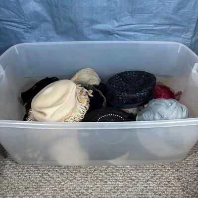 LOT 346: Vintage & Stylish Hats: Great Stage Props! Hat Collecting! Playtime! or Even a Tea Party!