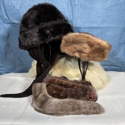 LOT 347: Vintage Fur & Faux Fur Collection: Hats, Collars & Cuffs