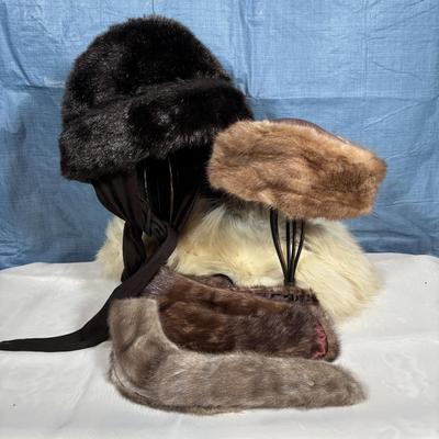 LOT 347: Vintage Fur & Faux Fur Collection: Hats, Collars & Cuffs