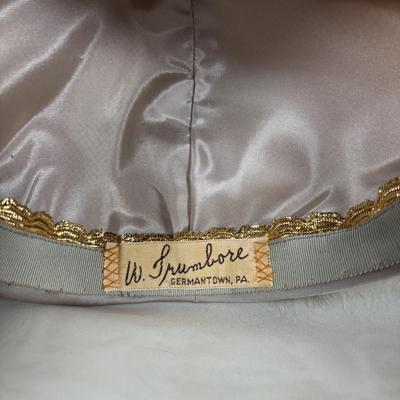 LOT 348: K.A. Vita Pelt Corp. Fur Collar & Cuffs (1962), W. Trumbore, Germantown PA Fur Hat along w/an Unmarked Silver Fur Hat