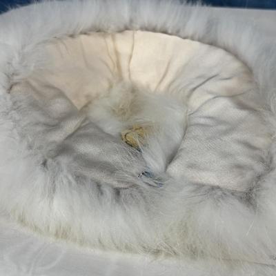 LOT 348: K.A. Vita Pelt Corp. Fur Collar & Cuffs (1962), W. Trumbore, Germantown PA Fur Hat along w/an Unmarked Silver Fur Hat