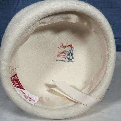 LOT 349: Vintage Hats Featuring Angorette 100% Fur by Eddi Joseph Horne Co., Pittsburg Pa, an Anita of Philadelphia, Henry Pollak & More