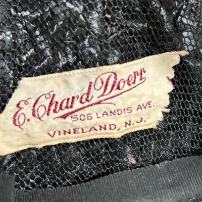 LOT 351: Ladies Vintage Hat Collection: E. Chard Doerr of Vineland NJ, Peach Bloom Velour, Annette Millinery and Duchess