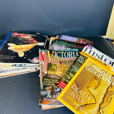 LOT 354: Large Assortment of Magazines Including Smithsonian, British Heritage, Renaissance, Archaeology, and More