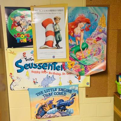 LOT 362: Children’s Posters Including Dr. Seuss, the Little Mermaid, Looney Tunes and More