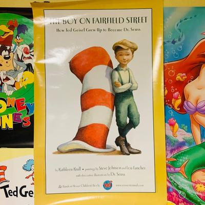 LOT 362: Children’s Posters Including Dr. Seuss, the Little Mermaid, Looney Tunes and More