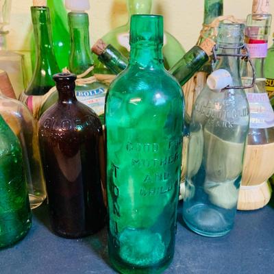LOT 363: Large Collection of Vintage Bottles and Ceramic Stoppers
