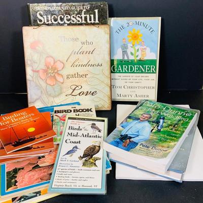 LOT 365: Assortment of Gardening and Birding Book and Pamphlets Featuring Two (2) Signed Pete Dunne Books