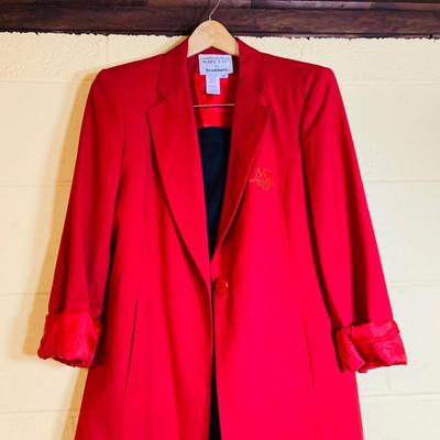 LOT: Vintage Mary Kay Red Jacket and Black Skirt by Brookhurst, Mary Kay Case,Vintage Cinderella Hot Rollers, Curlers, Mid Century Style...