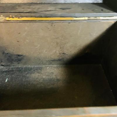 LOT 367: Giant Ceramic Sea Shell. Planter, Fishing Net, Wooden Treasure Chest Box, and Vintage Guildcraft Tins