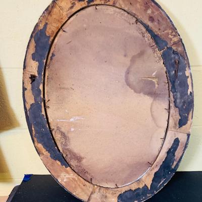 LOT 368: Set of Two Antique Oval Wood Frame with Convex Bubble Glass Photographic Portraits