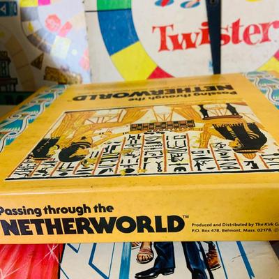 LOT 369: Collection of Games Including Vintage Mystery Date Game, Twister, Simon and More