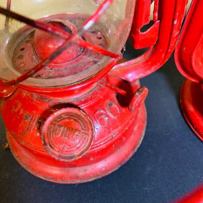 LOT 370: Collection of Oil Burning Lamps/Lanterns Including a Two Ship’s Lamps and Rail Road Lanterns