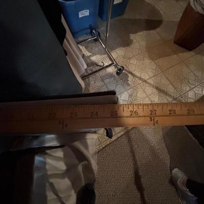 LOT: 378: Large Crafting & Sewing Lot: Fabric, Sewing Mat, Thread, Crochet Needles etc.