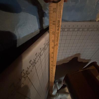 LOT: 378: Large Crafting & Sewing Lot: Fabric, Sewing Mat, Thread, Crochet Needles etc.