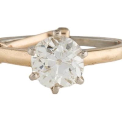 1.30ct Solitaire Diamond Ring 14k Yellow Gold