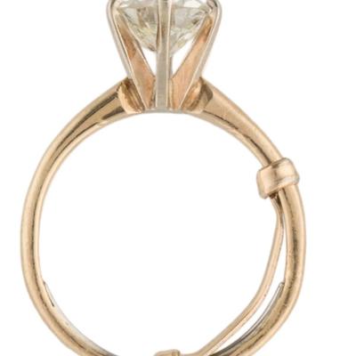 1.30ct Solitaire Diamond Ring 14k Yellow Gold