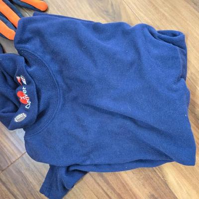 Denver Broncos Cold Weather Fan Apparel Lot – Hat, Gloves, Fleece & More