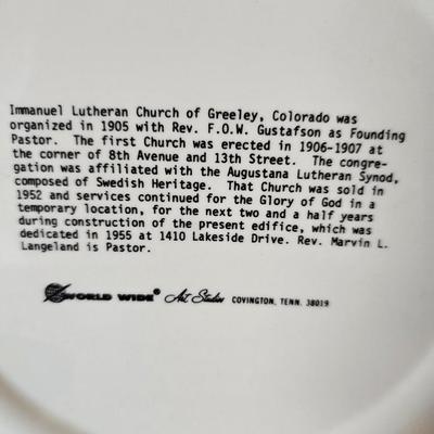 Inspirational Decor & Church Memorabilia Lot – Framed Quote, Commemorative Plate & Accents