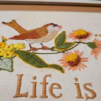 Inspirational Decor & Church Memorabilia Lot – Framed Quote, Commemorative Plate & Accents