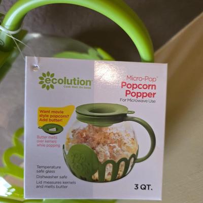 Popcorn Jar Set – Red & Green with Original Gift Boxes