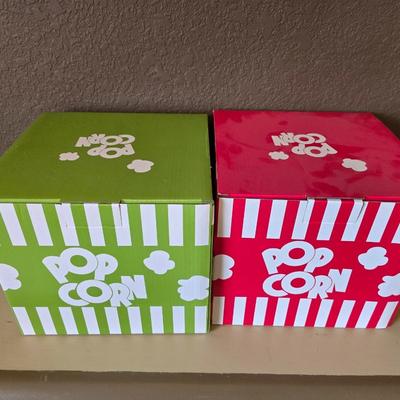 Popcorn Jar Set – Red & Green with Original Gift Boxes