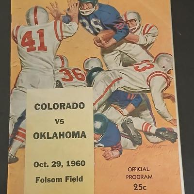 1960 Colorado Buffaloes Football Programs – Set of 4 from Folsom Field