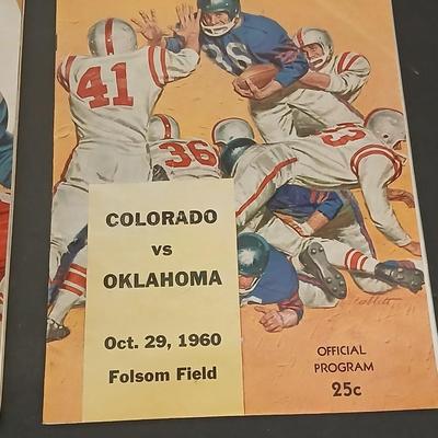 1960 Colorado Buffaloes Football Programs – Set of 4 from Folsom Field