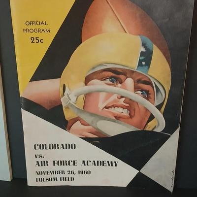 1960 Colorado Buffaloes Football Programs – Set of 4 from Folsom Field