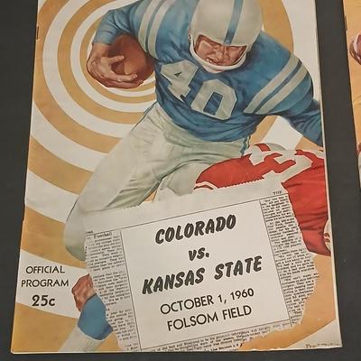 1960 Colorado Buffaloes Football Programs – Set of 4 from Folsom Field