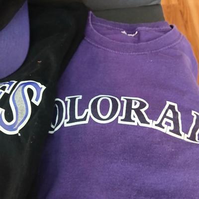 Mostly Colorado Rockies Fan Lot – Shirts, Hat, Eagles Bobblehead & More