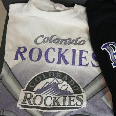 Mostly Colorado Rockies Fan Lot – Shirts, Hat, Eagles Bobblehead & More