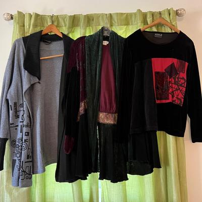12 Pc. Lot Designer Ahni Women's Clothing Sz L-XL "Wearable Art"