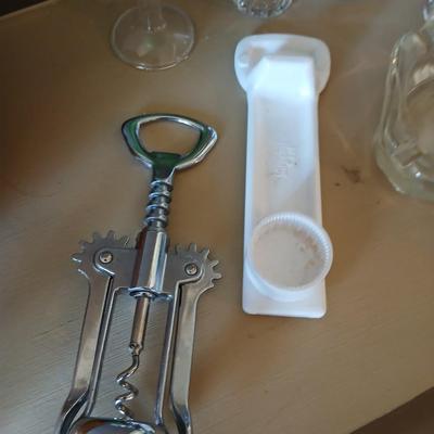 Mixed Barware & Drinkware - Shot glasses - Stemware - Wind cork puller and corks - and more!