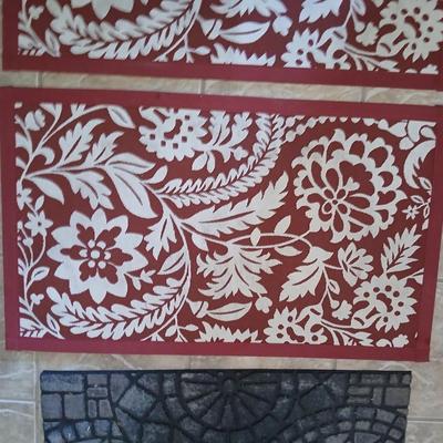Lot of 3 Accent Rugs & Mats – Indoor/Outdoor Use