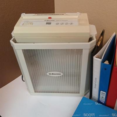 Emerson Paper Shredder & Office Supply Lot – Binders, Calculator, Paper & More
