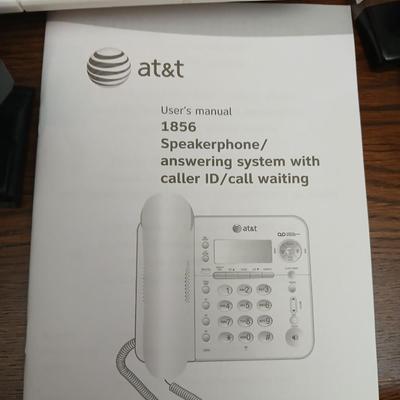 Office Desk Lot – Wall Clock, AT&T Phone, Supplies & More