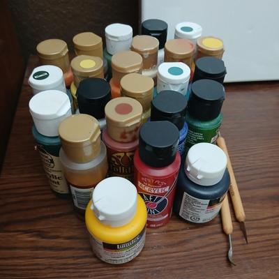 Art Supplies Bundle – Canvases, Acrylic Paints & Jacquard Piñata Alcohol Ink Set, Brushes & More